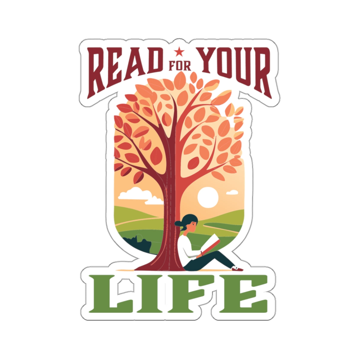 Read For Your Life - Kiss-Cut Stickers