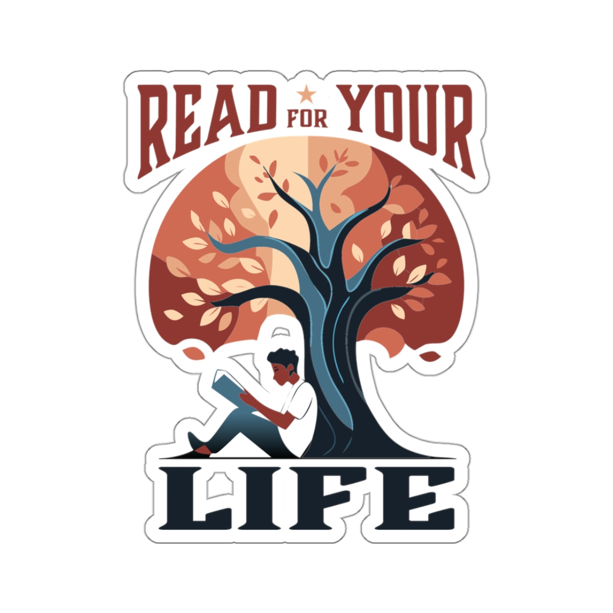 Read For Your Life Alt - Kiss-Cut Stickers