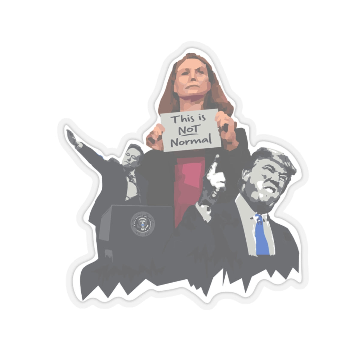 This is NOT Normal - Kiss-Cut Stickers
