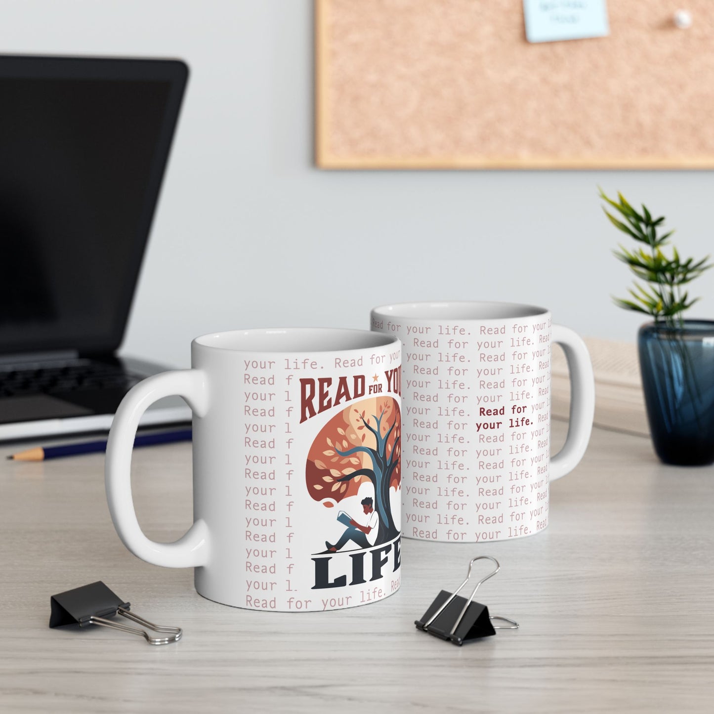 Read for Your Life Alt - Ceramic Mug, (11oz, 15oz)