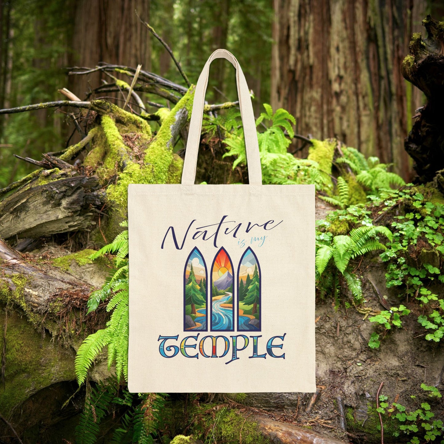 Nature is my Temple - Cotton Canvas Tote Bag