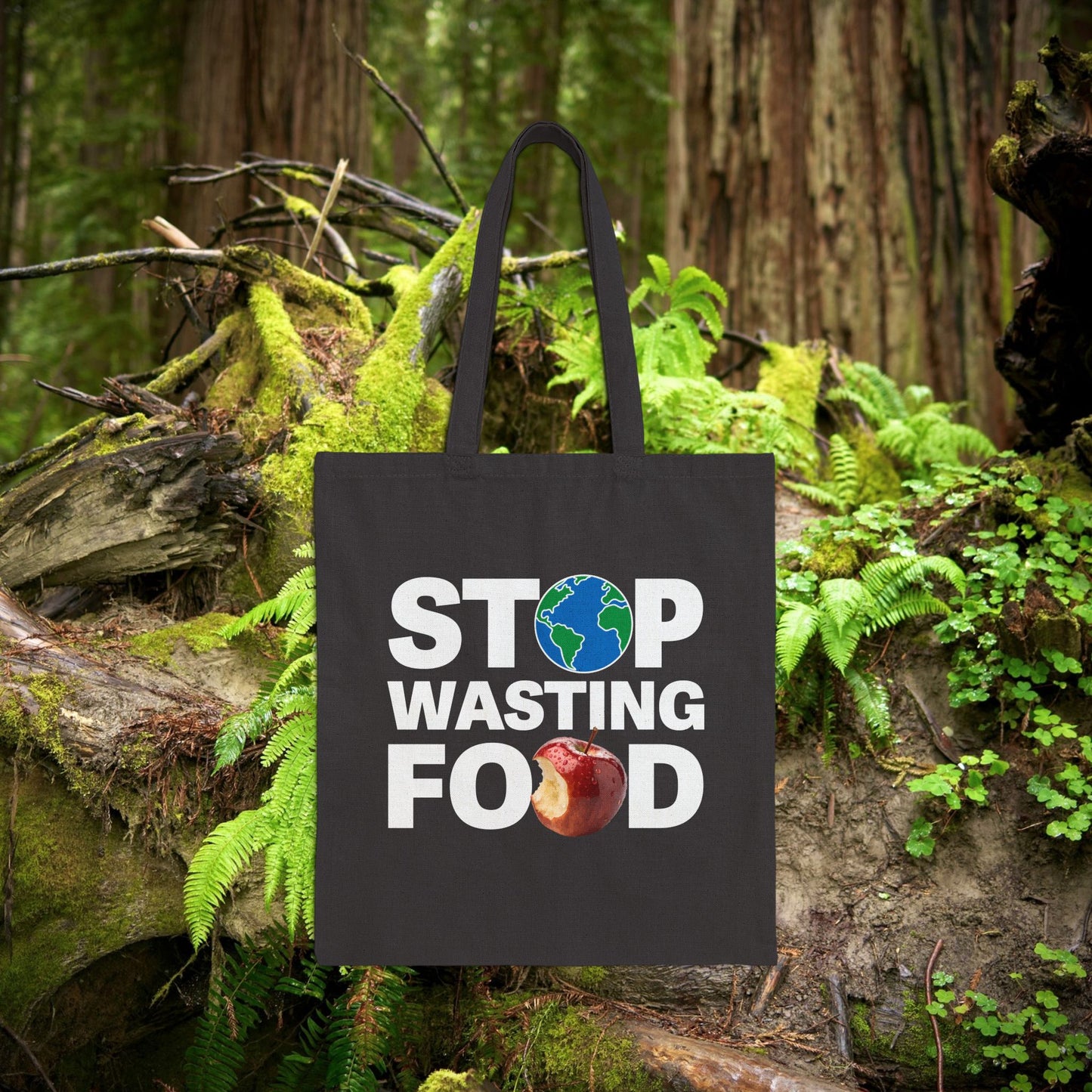 Stop Wasting Food - Cotton Canvas Tote Bag