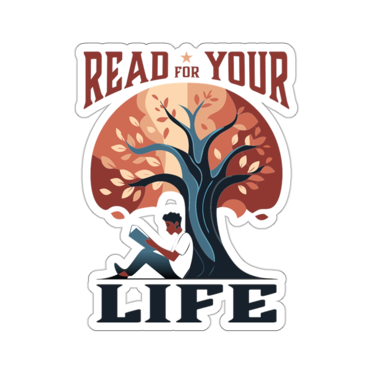Read For Your Life Alt - Kiss-Cut Stickers