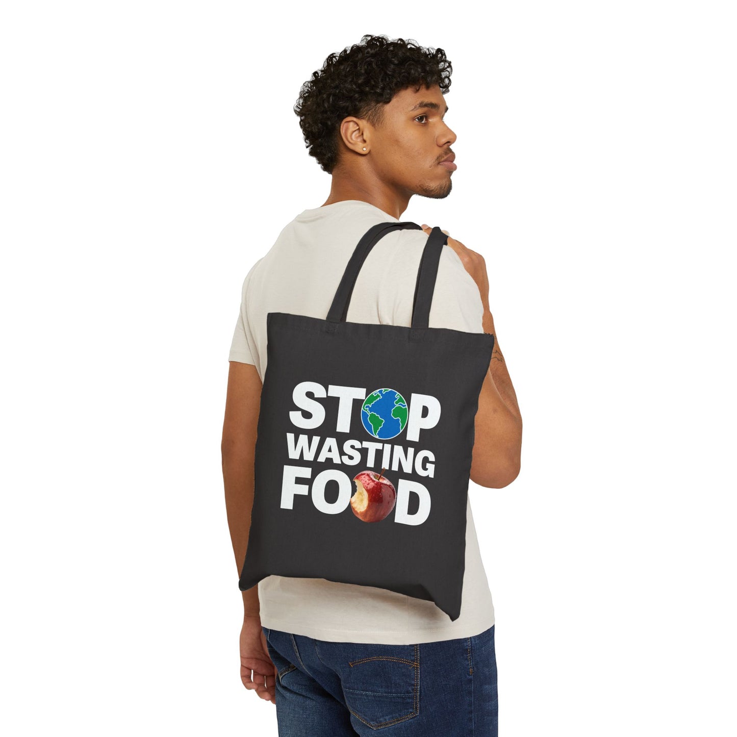Stop Wasting Food - Cotton Canvas Tote Bag