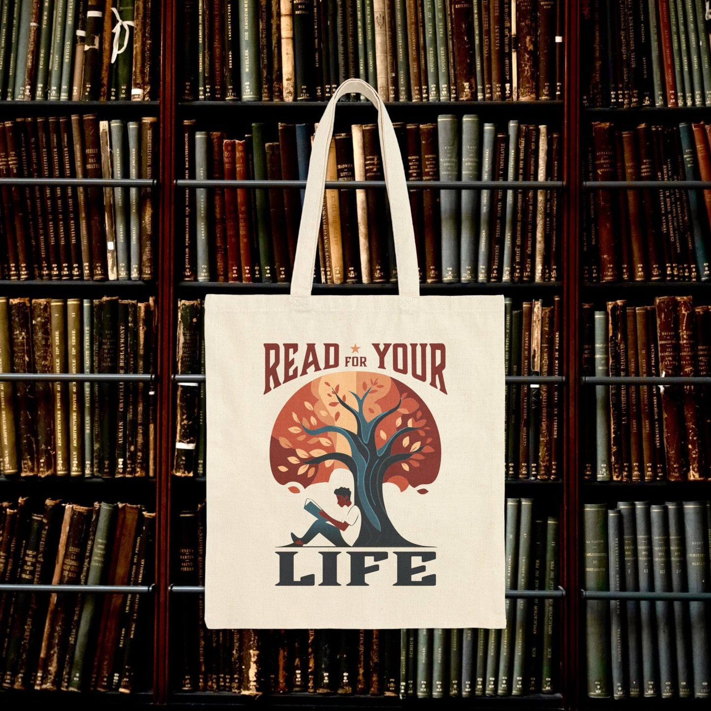 Read For Your Life Alt - Cotton Canvas Tote Bag