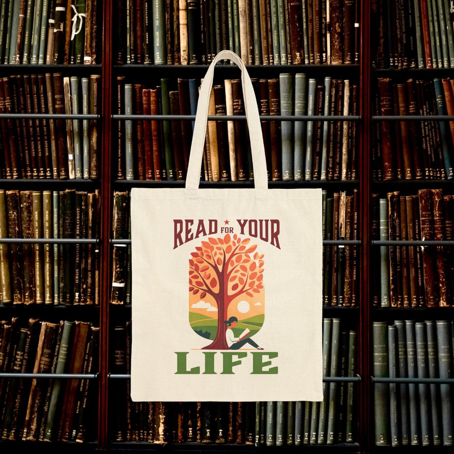Read For Your Life - Cotton Canvas Tote Bag