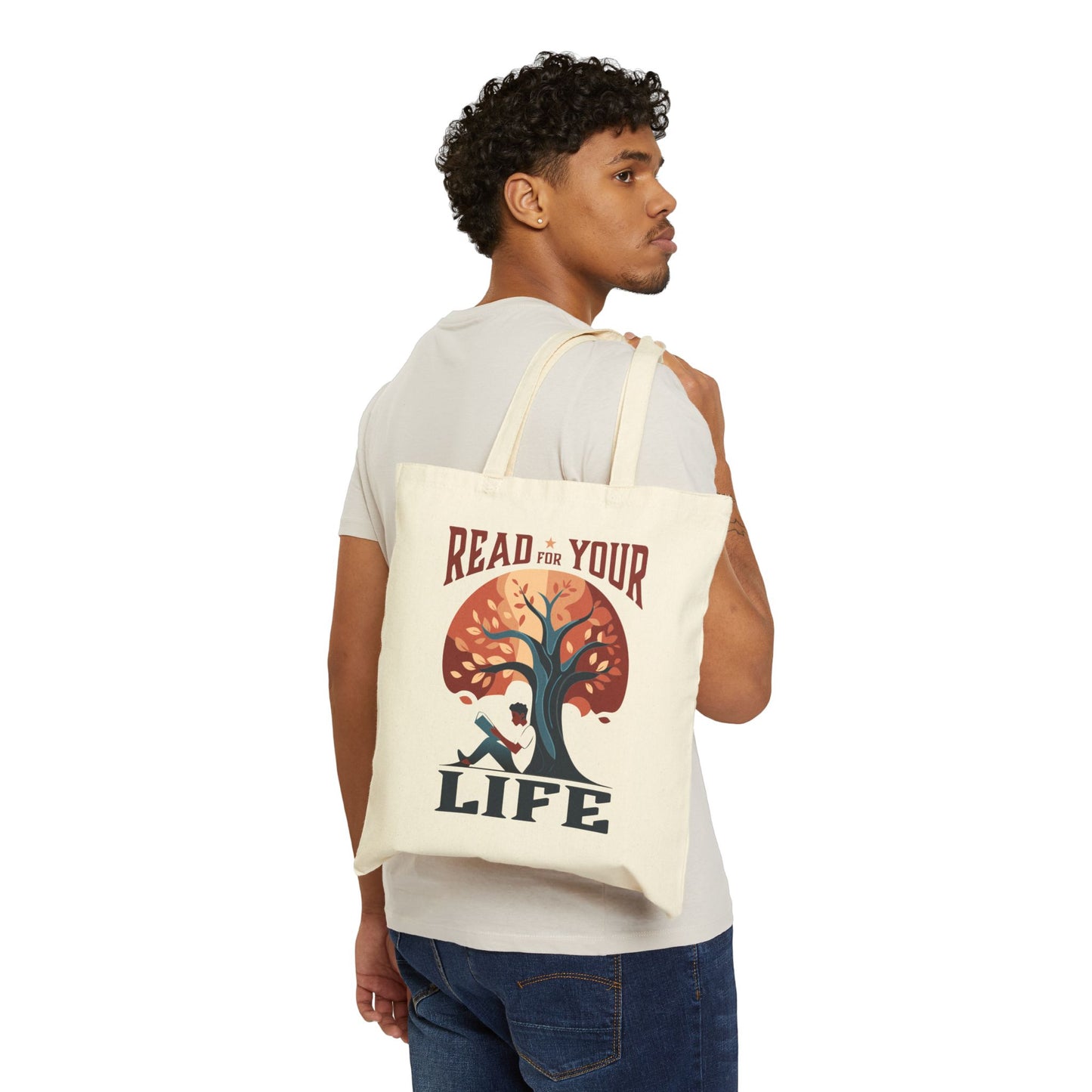 Read For Your Life Alt - Cotton Canvas Tote Bag