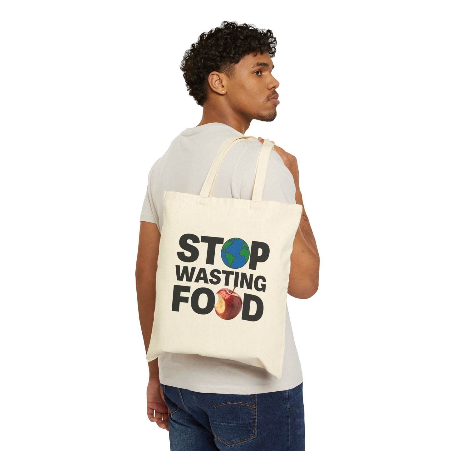 Stop Wasting Food - Cotton Canvas Tote Bag