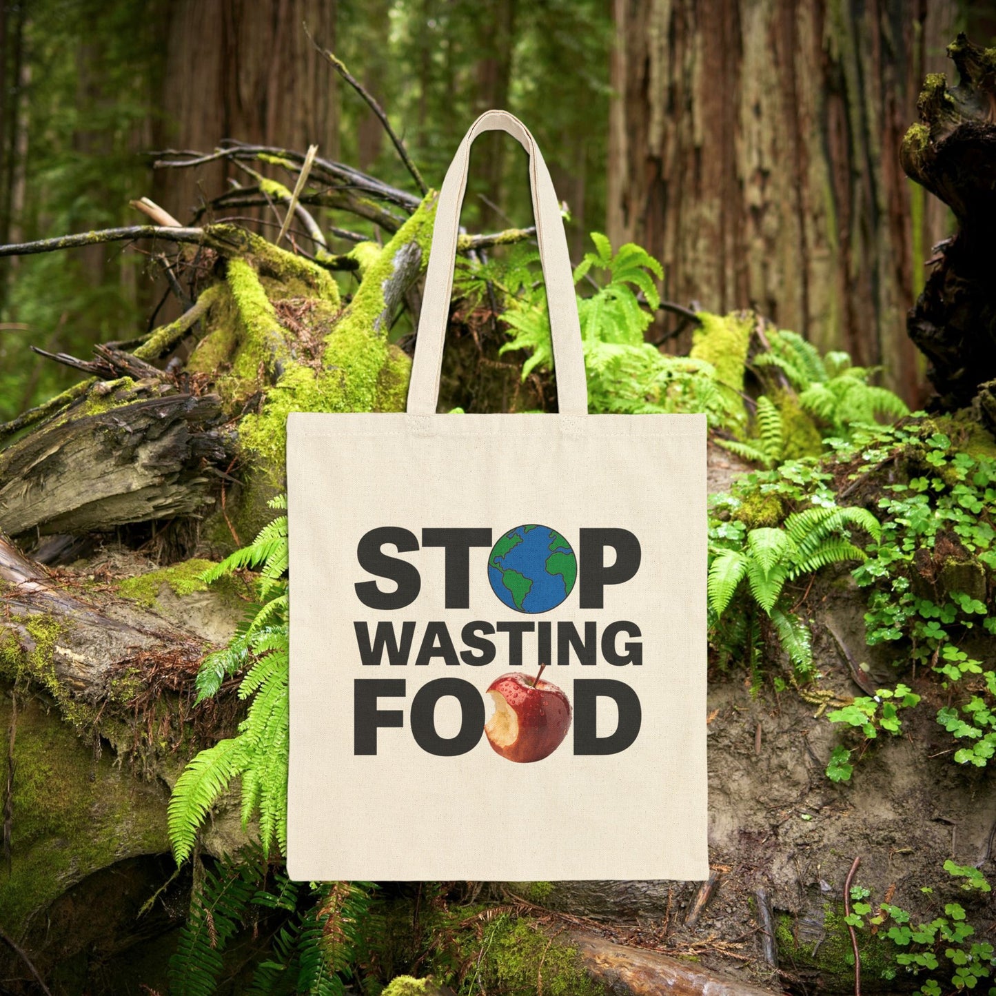 Stop Wasting Food - Cotton Canvas Tote Bag