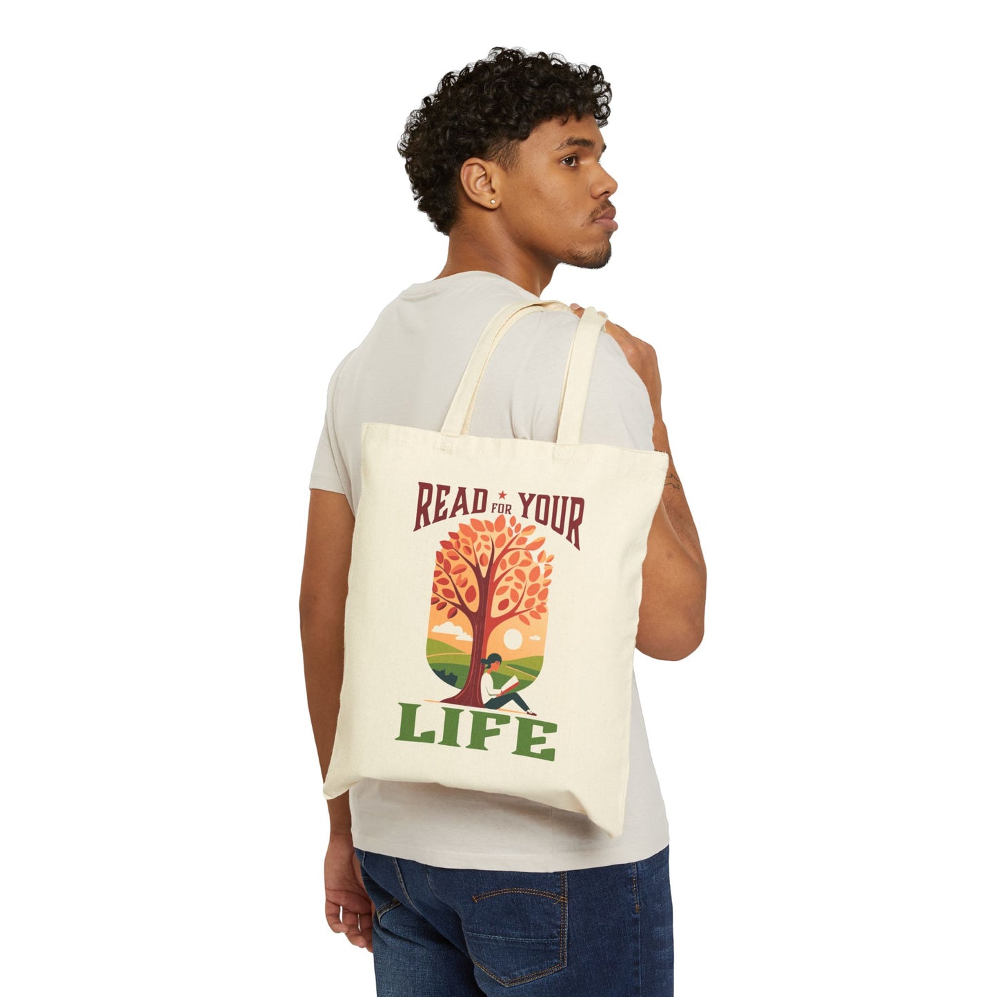Read For Your Life - Cotton Canvas Tote Bag