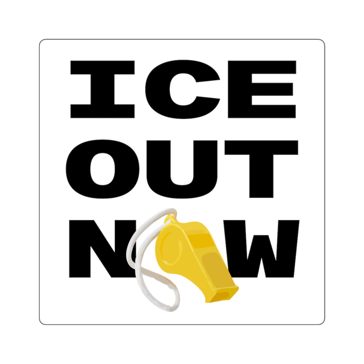 ICE Out Now - Square Stickers