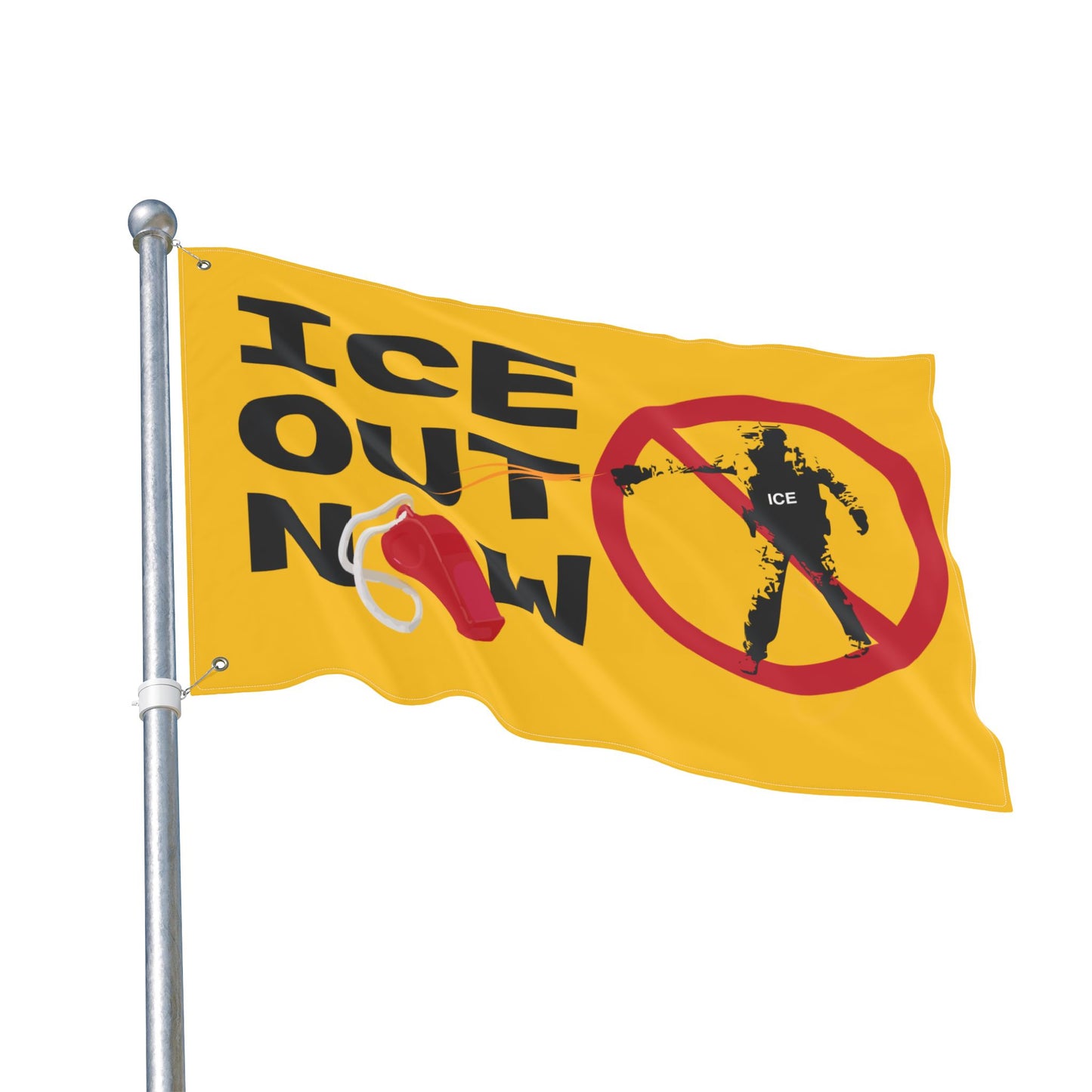 ICE Out Now -  Double-Sided Protest Flag