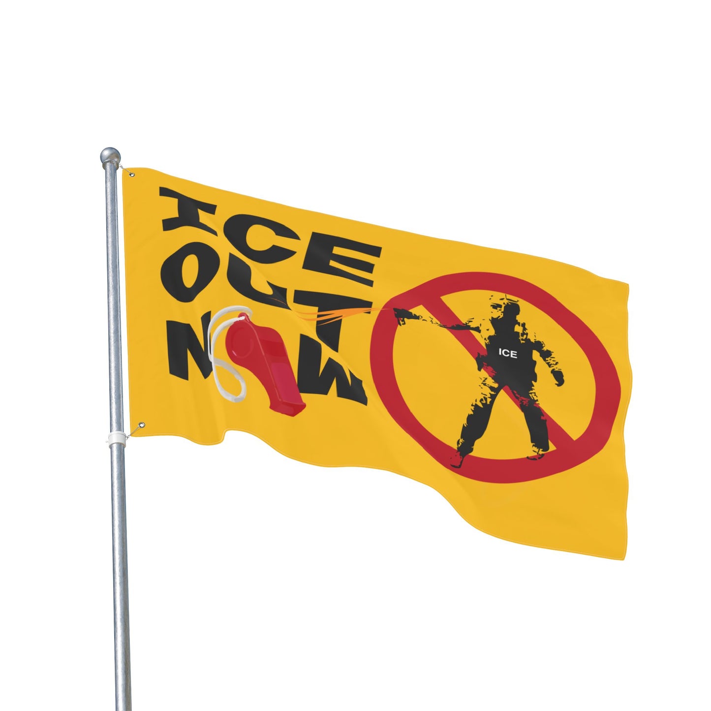 ICE Out Now -  Double-Sided Protest Flag