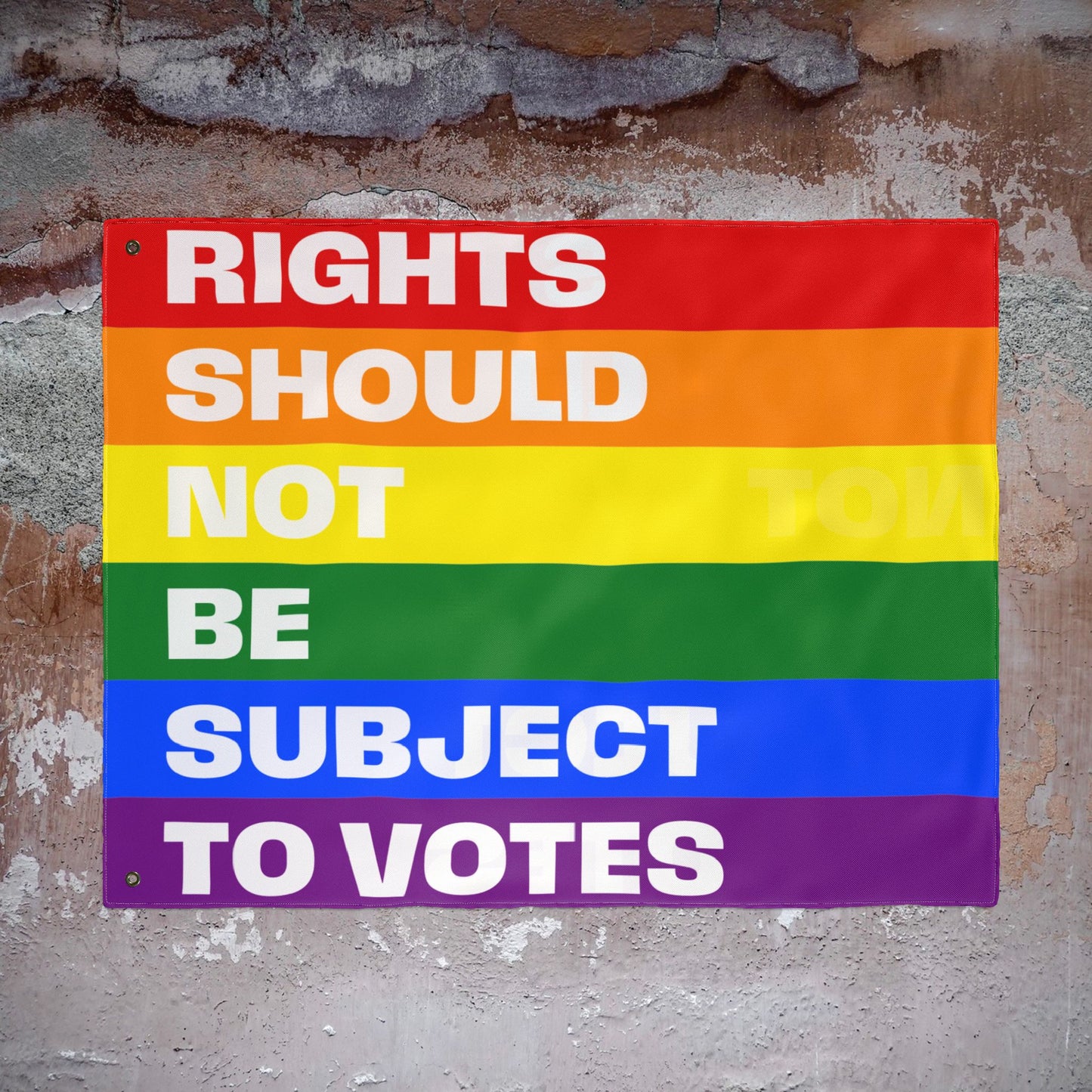 Rights Should Not Be Subject to Votes - Double-Sided Pride Flag